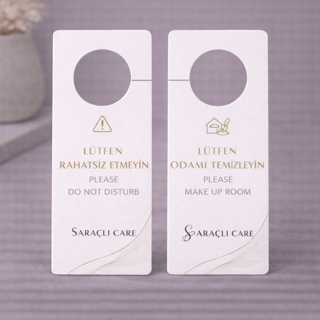 Do Not Disturb / Make Up Room Kapı Askısı